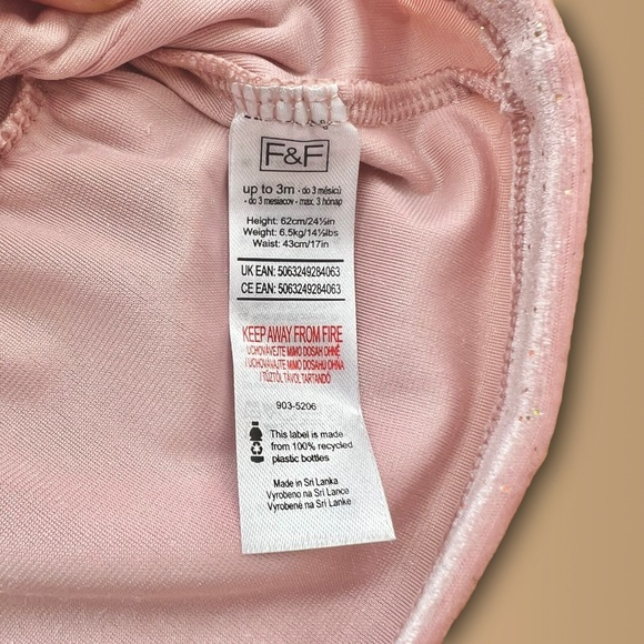 New Without Tag. 3 Month Baby Girl’s Dress One Piece Pink Soft Adorable - Picture 5 of 14